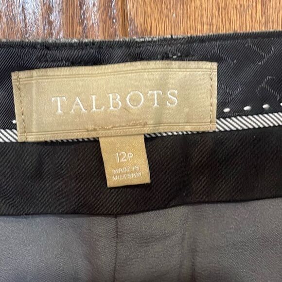 Talbots Glen Plaid Italian Woven wool blend trouser pant 12p - Picture 5 of 12
